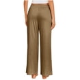 thumbnail image 3 of Antinious Women Solid Straight Leg Plus Size Pajama Full Length Pants, 3 of 4