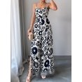 thumbnail image 5 of Women'S Jumpsuit Casual One-Piece Boho Summer Outfits Strap Wide Leg Long Pants Rompers, 5 of 9