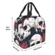thumbnail image 3 of Easygdp Gothic Skulls And Roses Bolsa Térmica Premium - Tela Oxford Impermeable, Gran Capacidad, Bolsillo Frontal, Unisex para Trabajo, Escuela, Actividades al Aire Libre y Picnics, 3 of 8