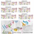 thumbnail image 3 of Valance for Windows,Easter Spring Pink Blossom Peach Valances Curtain Rod Pocket Valance for Kitchen Bedroom Living Room Bathroom,Eggs Flower Butterfly Short Curtains Window Treatment 54x18in, 3 of 9