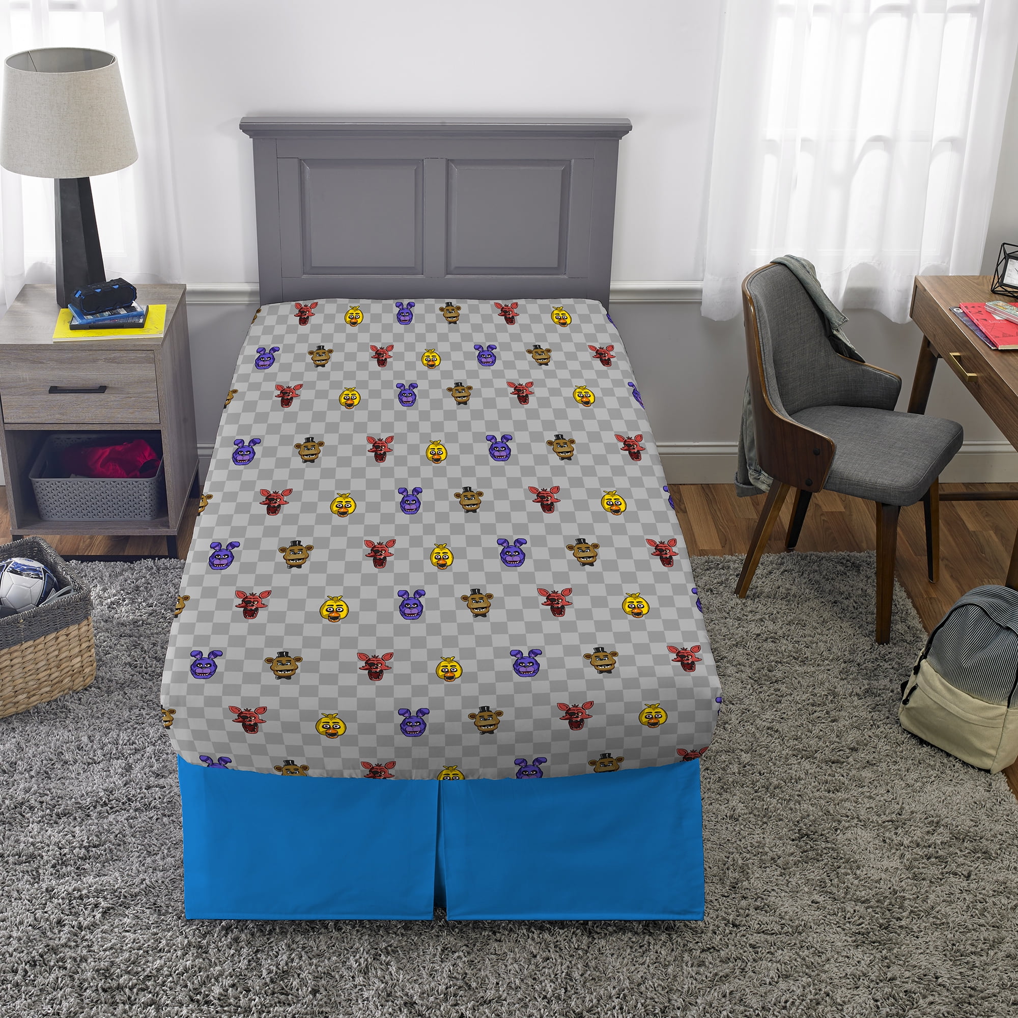 Five Nights at Freddy' Cotton Matting Bed Three Piece Bedroom Dormitory Bed  Sheet Quilt Cover Fitted Sheet. 