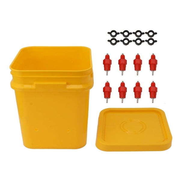 Bebedero Automático para Pollos Alimentador y Bebedero para Pollos de Barril de 12L Suministros para Gallinas Pequeñas Bebedero para Aves de Corral ANGGREK Otros