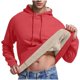 thumbnail image 2 of Sudadera con capucha para hombre, jersey de cuello alto, elástico, de color liso, de poliéster., 2 of 8