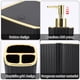 thumbnail image 5 of Set de accesorios de baño XLHOMO Gorgeous, 10 piezas, negro/dorado, 5 of 6