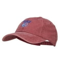 thumbnail image 2 of Peace with USA Flag Embroidered Unstructured Cap - Wine OSFM, 2 of 5
