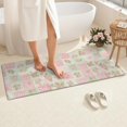 thumbnail image 4 of Pioneer Flower Floral Print Pattern Bathroom Rugs Mat, Non Slip Microfiber Bathroom Rug with Rubber Backing, Soft Mats for Bathroom Floor Tub Shower, 24"x60", 4 of 5