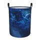 thumbnail image 1 of Balery Pegasus Night Sky Cesta de ropa redonda con asas, impermeable, independiente, para ropa, juguetes, dormitorio y familia-Small, 1 of 6