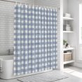 thumbnail image 6 of Vintage Blue Check Bathroom Shower Curtains with 12 Hooks Polyester Waterproof Shower Curtain for Stalls and Bathtubs Buffalo Plaid Farmhouse Country Stripe Decorative Bathroom Curtain 48x72 Inches, 6 of 9