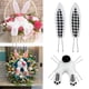 thumbnail image 5 of Kit de corona de conejito de Pascua, accesorio de corona artificial para suministros de fiesta navideña cuadros blancos y negros, 5 of 8