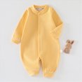 thumbnail image 2 of CAUYDY Preemie Girl Coming Home Outfits Baby Clothing Fall Winter Newborn Long Sleeve Sleepers Infant Girls Cute Romper Bodysuit 0 3 6 9 12 18 24 Months Sizes 9-11 Months,Yellow, 2 of 8
