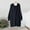 Black, variant on EchfiProm Hooded Sweater Women Gray Christmas Duster Knit Long Sleeve Solid Cardigan Outfits Sweater Coat with Pockets