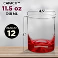 thumbnail image 5 of Manhattan Rocks Whiskey Glass 1.75 oz. Set of 12, Bulk Pack - Perfect for Scotch, Bourbon, Whiskey, Cocktail - Red, 5 of 5