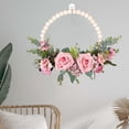 thumbnail image 4 of artificiales puerta decorativa ventana colgante de pared jardín telón de fondo chimenea decoración ornamento Rosa perfecl Guirnalda de la puerta delantera de la ventana, 4 of 7