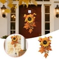 thumbnail image 1 of BotaniNest Thanksgiving Simulation Sunflower Mini Wall Hanging Holiday Autumn Sunflower Maple Leaf Upside Down, 1 of 6