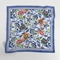 thumbnail image 3 of Fingercraft Cloth Napkin, Cotton Linen Blend Printed Table Napkins, Soft and Absorbent Fabric, 12 piece , 20x20In Blue Floral, 3 of 8