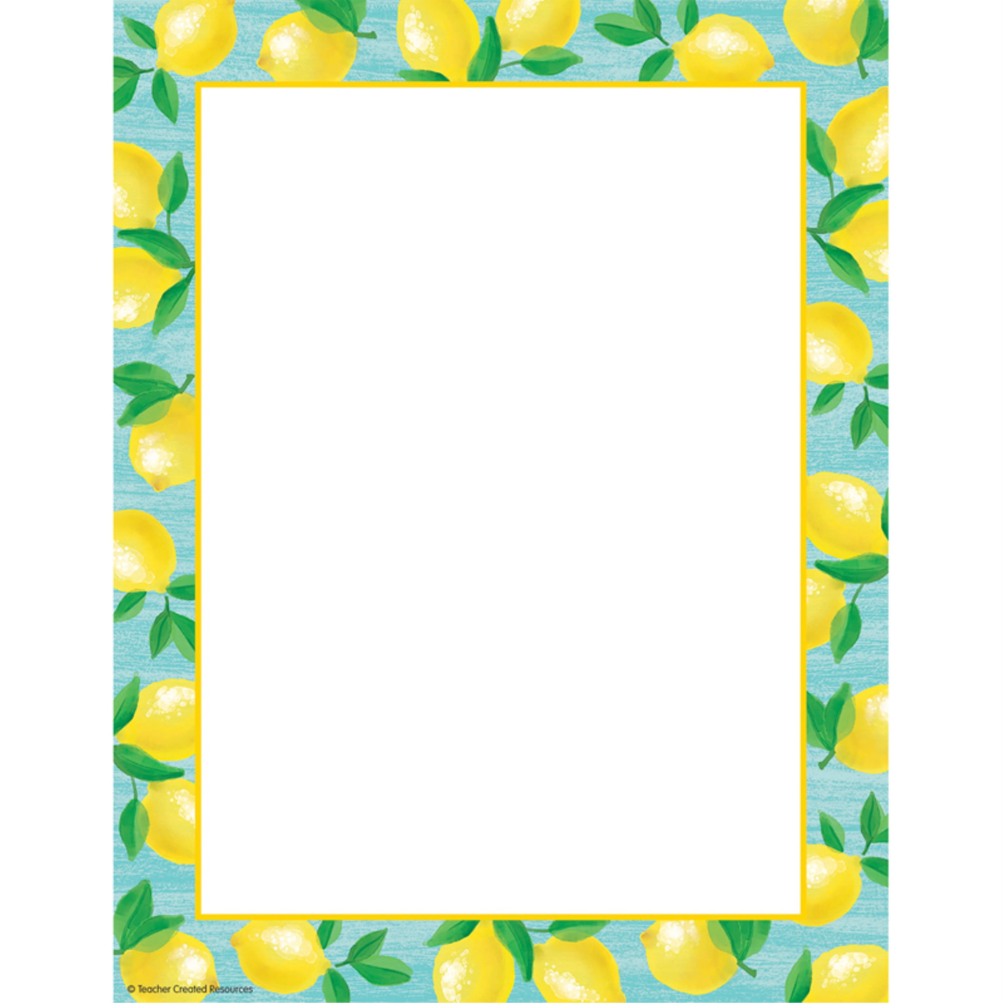 8 1/2 x 11 Inches 100 Count Lemon Fresh Border Papers