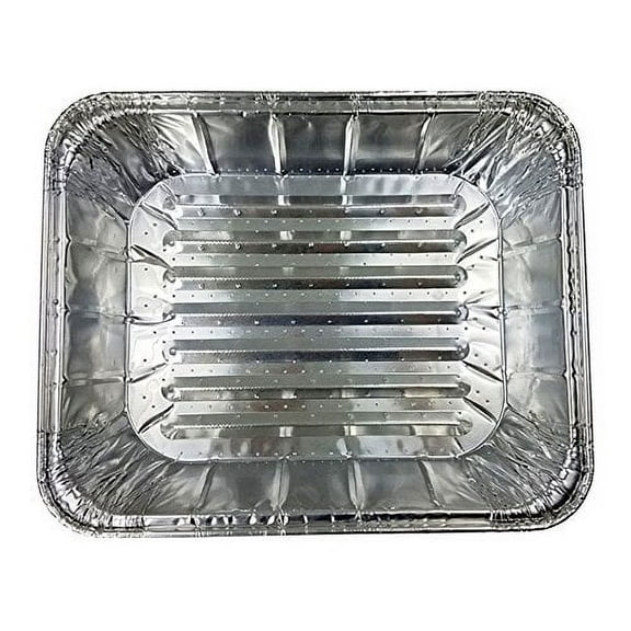 Handi-Foil Large Half 1/2 Size "Deep" Aluminum Foil Steam Table Extra-Heavy Duty Broiler Oven Baking Cooking Pan w/Built-In Absorbent Liner (Pack of 24)