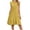 *Yellow, variant on ClodeEU Women's Round Neck Sleeveless Strencth Dress ,Casual Loose Cozy Dress Yellow,Womens Plus M