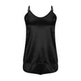 thumbnail image 7 of cfhntfmh Silky Pajama Set for Women Pjs Cami Top and Shorts Satin Solid Color Pj Sets Camisole Loungewear 2 Piece Party Nightwear, 7 of 7