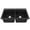 Black, variant on Karran Drop-in Quartz Composite 33 in. 1-Hole 50/50 Double Bowl Kitchen Sink in Brown