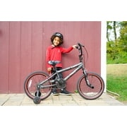 18 Kent Bicycle Abyss Freestyle BMX Bicycle, Fits Riders 32-42, Gray, Child, Unisex