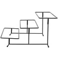 thumbnail image 3 of Gibson Home Crenshaw Hand Painted Stoneware 3-Tier Serving Set with Metal Rack in Multicolor, 3 of 5