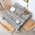 thumbnail image 2 of Black Geometric Striped Pattern Square Tablecloth,Waterproof Square Table Cover,Wipeable Spillproof Washable Table Cover for Home Kitchen Party Decor 60"x60"(152x152cm), 2 of 6