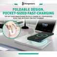 thumbnail image 4 of ChargeWorx 3-in-1 Wireless Charger, Foldable Magnetic Charging Station with 15-Watt Fast Charging, Compatible with iPhone, Samsung, and Other Phones, Smartwatches, and Headphones, White, 4 of 7