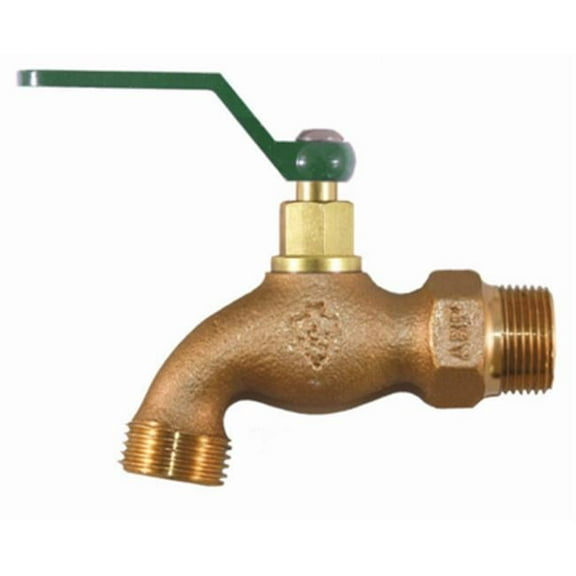 Arrowhead Brass & Plumbing 301QTLF 0.5 in. Male Iron Pipe x 0.75 in. Hose Thread- Hose Bibb