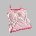 thumbnail image 3 of Built in Bra Tank Tops for Women - Lace V-Neck Camisole Shirt - Cute Floral Pattern Sleeveless Crop Tops, 3 of 5