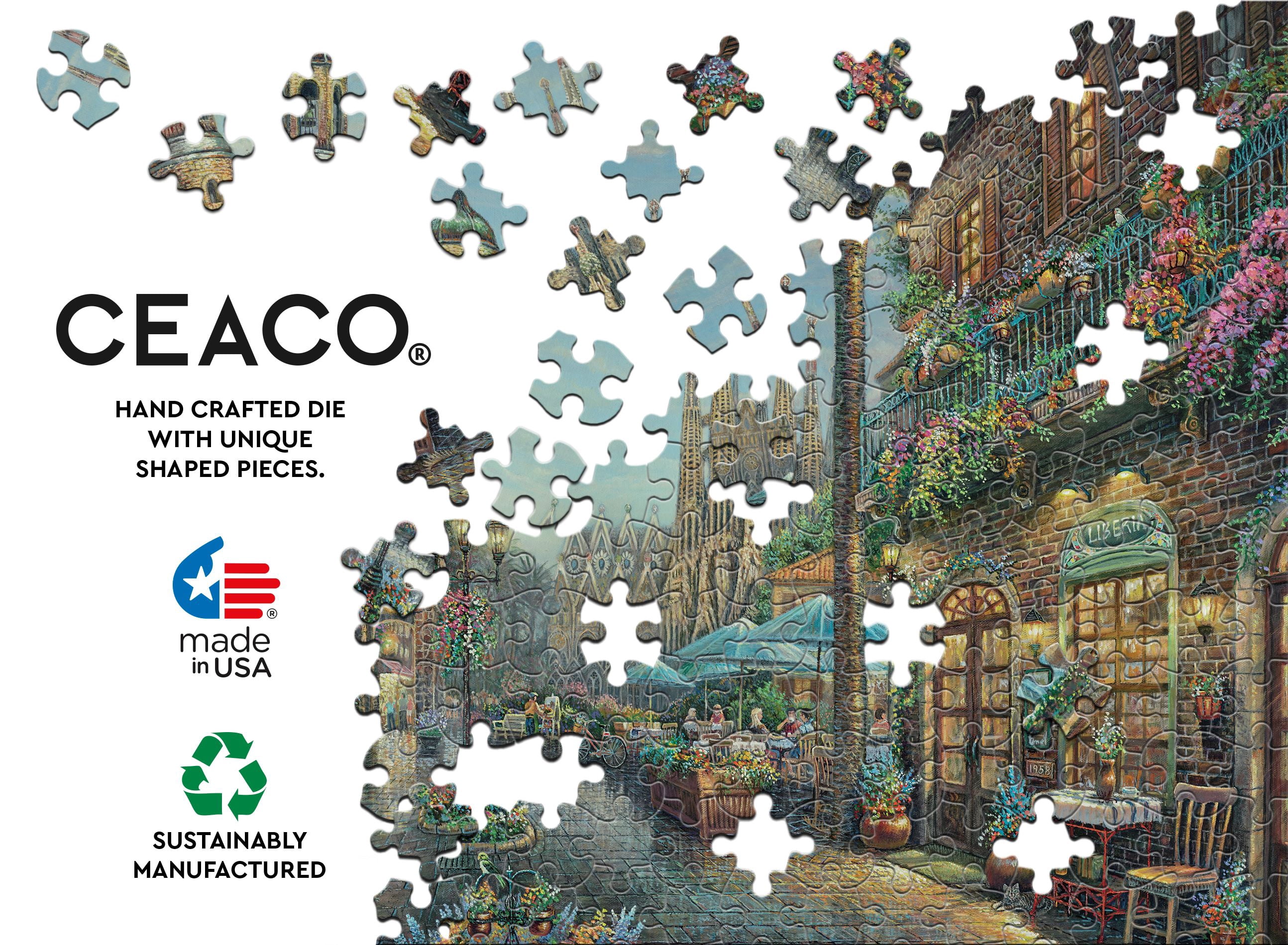 Ceaco 1000 Piece Spanish Café Interlocking Jigsaw Puzzle