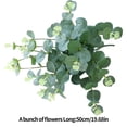 thumbnail image 2 of Flor artificial 4 ramas Flor falsa con hojas Oficina en casa Banquete de boda Decoración floral artificial, Blanco verde Vogacara HA6518-01B, 2 of 6