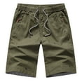 thumbnail image 2 of Zpanxa Mens Swim Trunks Casual Pocket Zip Button Print Beach Shorts Quick Dry Lightweight Swimming Shorts Army Green L, 2 of 3