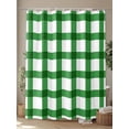 thumbnail image 4 of Happy St. Shower Curtain Set ，Waterproof Fabric Shower Curtains Patrick's Day Green White Buffalo Check Plaid Shower Curtains for Bathroom,Bathroom Decor 72"x84", 4 of 6