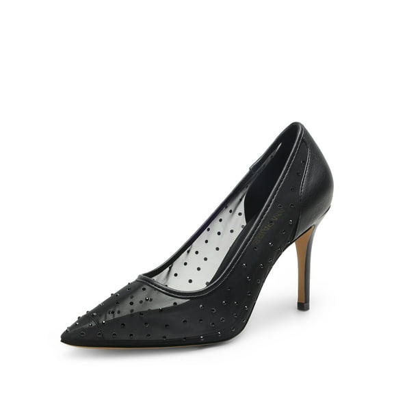 DREAM PAIRS Women’s Mesh Polka Dot Stiletto Pumps