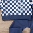 thumbnail image 6 of GYRATEDREAM Baby Boys Girls Fall Winter Outfits Infant Long Sleeve Round Neck Plaid Print Sweatshirt Jogger Pants with Pockets Set Toddler Checkerboard Clothes for 6M-4T, 6 of 9