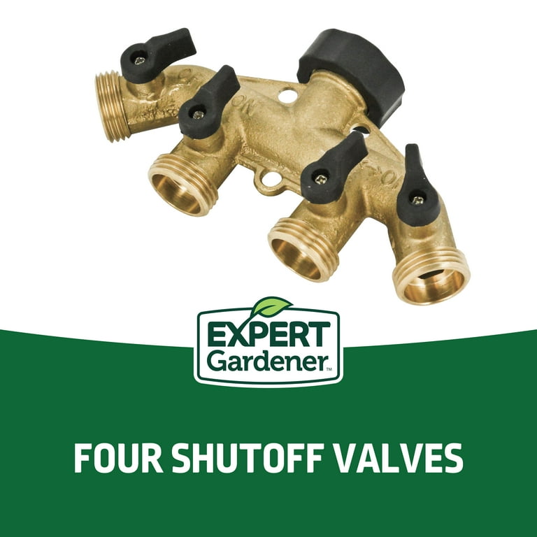 Expert Gardener Brass 4-Way Hose Faucet Manifold photo 8