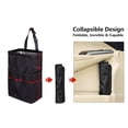 thumbnail image 3 of Car Trash Bag Hanging, Large Capacity Car Trash Can, 2.5 Gallons Leakproof Car Garbage Bag, Car Accessories, Foldable Waterproof Car Can Car Org Black, 3 of 5