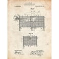 thumbnail image 2 of Borders, Cole 19x24 Black Ornate Wood Framed with Double Matting Museum Art Print Titled - PP742-Vintage Parchment Blacksmith Forge Patent Poster, 2 of 4