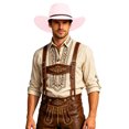 thumbnail image 3 of Shapeable Wide Brim Felt Cowboy Hat Cattleman Western Hat for Cowboys Cowgirls Classic Rodeo Country Concert Daily, 3 of 5