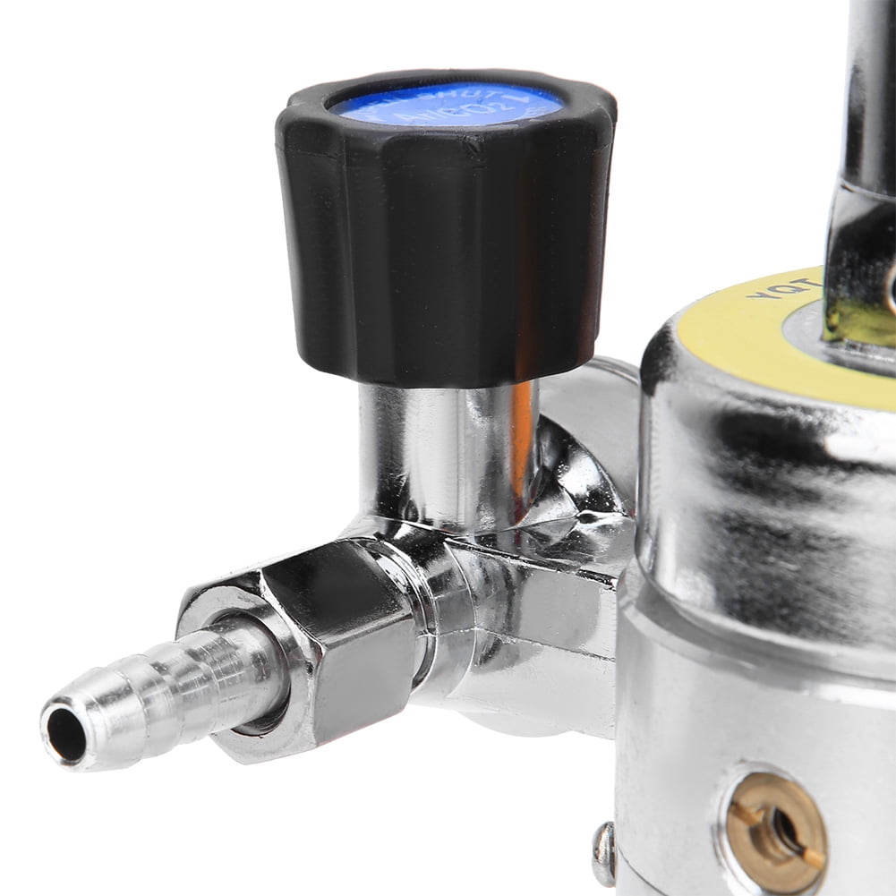 YAHHU Carbon Dioxide Decompressor Heating Reducer Zinc Alloy Female Thread G5/8in 36V (7.09 in / 18 cm)