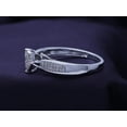 thumbnail image 3 of AFFY 1/5 Carat Round Cut Natural White Diamond Heart Wedding Ring For Women's In 14K White Gold Over Sterling Silver (0.2 Cttw, I2-I3 Clarity), Ring Size-9, 3 of 7