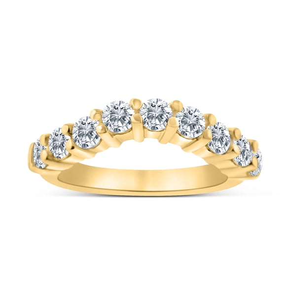 1.00ctw Chevron Diamond Wedding Band in 14K Yellow Gold