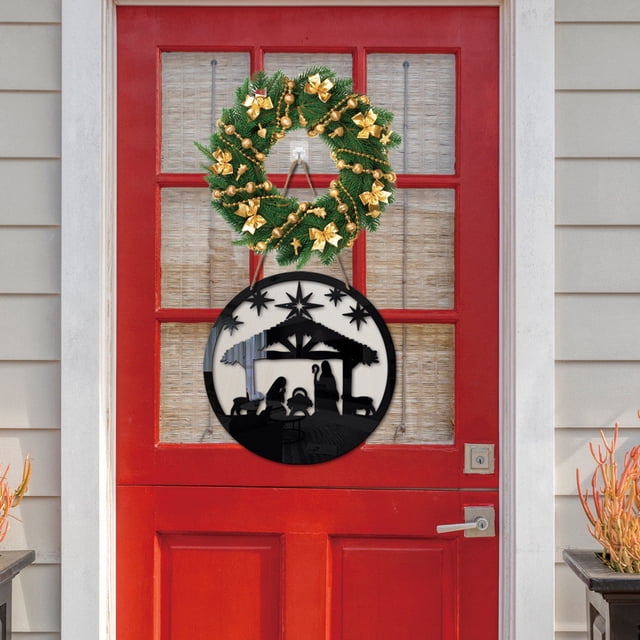 Adornos navideños, adornos navideños, regalos navideños, casa navideña tridimensional, colgante de madera, decoración para porche, espejo, adorno, pieza decorativa