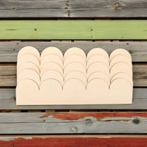 LOLIPPYY 20Pcs DIY Wood Border Trim Khaki Scalloped Edge for Decorative Cabinet and Shelf Accents