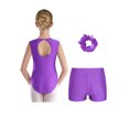 Puple Set Outfit Aiihoo Kids Girls Ballet Gymnastics Sets Sports Outfit Keyhole Back ...