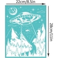 thumbnail image 3 of 2Pcs 8.6x11 Inch Spaceship Self-Adhesive Silk Screen Printing Stencil UFO Alien Silk Screen Stencil, 3 of 9
