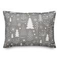 thumbnail image 2 of Creative Products Gray Christmas Tree Pattern 14x20 Spun Poly Pillow, 2 of 3