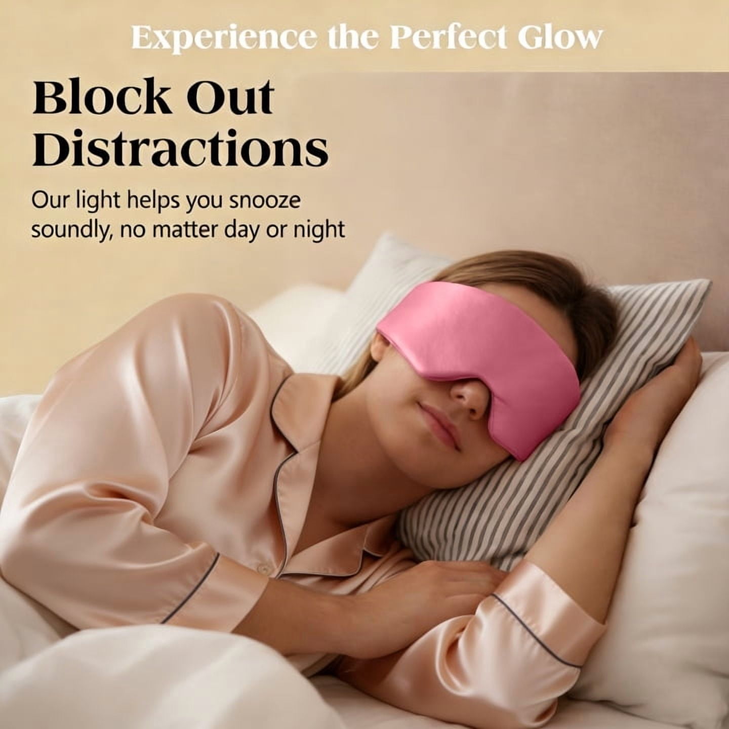 FACEMOON Silk Sleep Mask for Side Sleepers, Light Blocking, Breathable, Travel