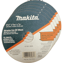 Makita 4 1/2" x 7/8" x 3/64" Super Thin Metal Cut Off Wheel (Pack of 25)